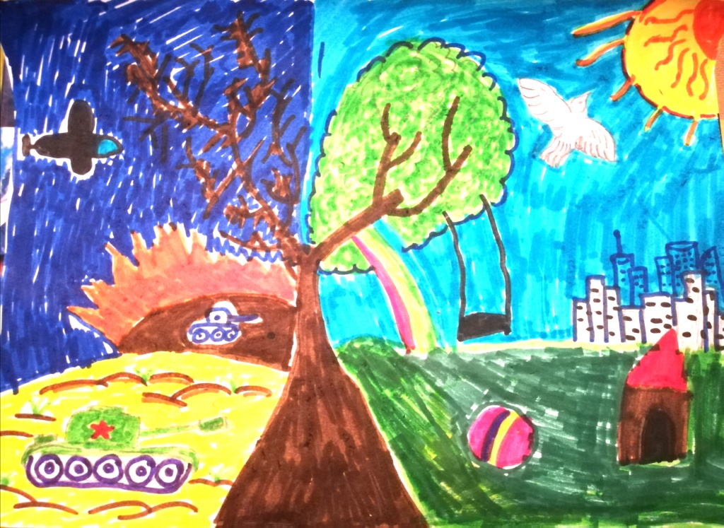 Онлайн-конкурс детских рисунков "Великая Отечественная война глазами детей" Маслова Яна, 4 "Г"