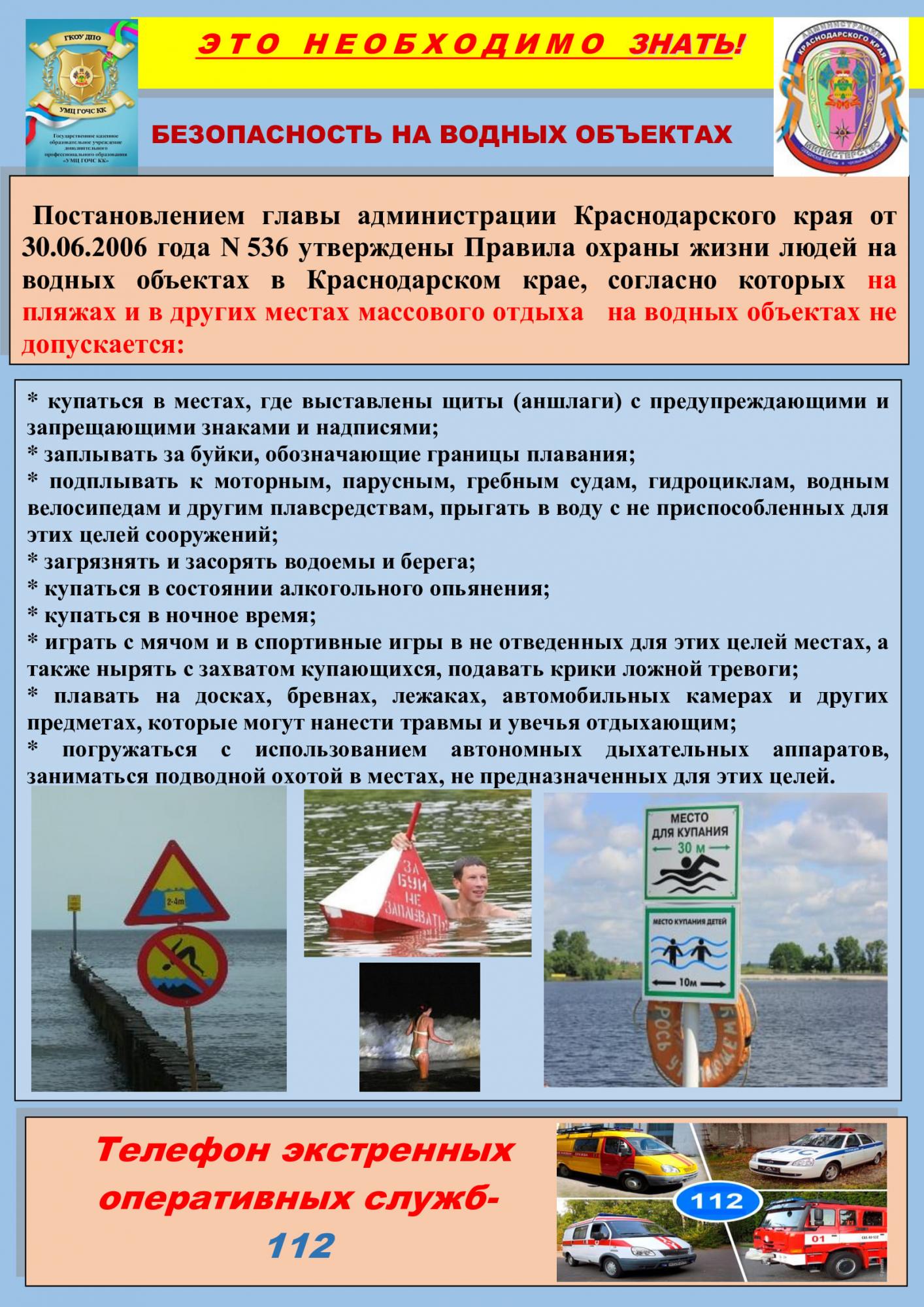 Безопасность на водных объектах.