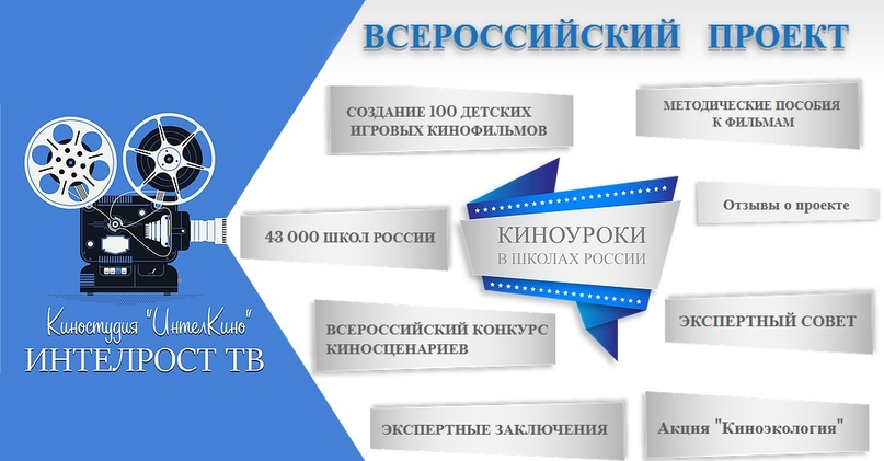 Картинка-презентация "Киноуроки в школах России"